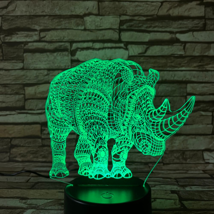 Orrszarvú 3D led lámpa
