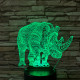 Orrszarvú 3D led lámpa