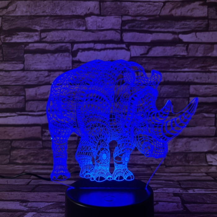 Orrszarvú 3D led lámpa