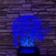 Orrszarvú 3D led lámpa