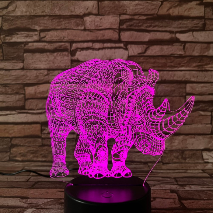 Orrszarvú 3D led lámpa