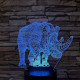 Orrszarvú 3D led lámpa