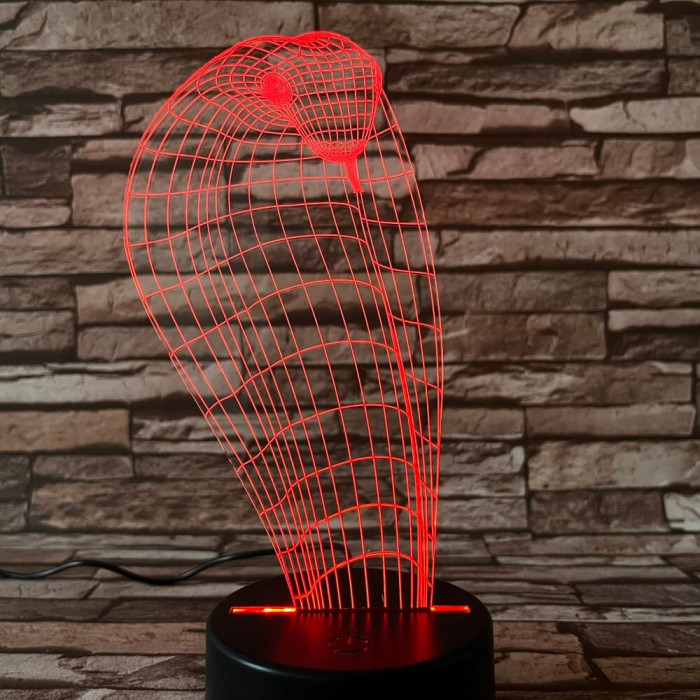 Kobra 2 7 színű 3D led lámpa