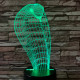 Kobra 2 7 színű 3D led lámpa