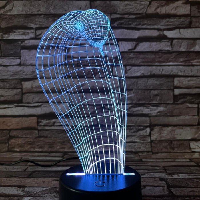 Kobra 2 7 színű 3D led lámpa