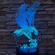 Sas leszáll 7 színű 3D led lámpa