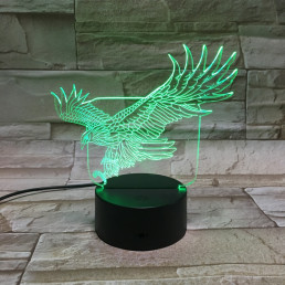 Sas 7 színű 3D led lámpa