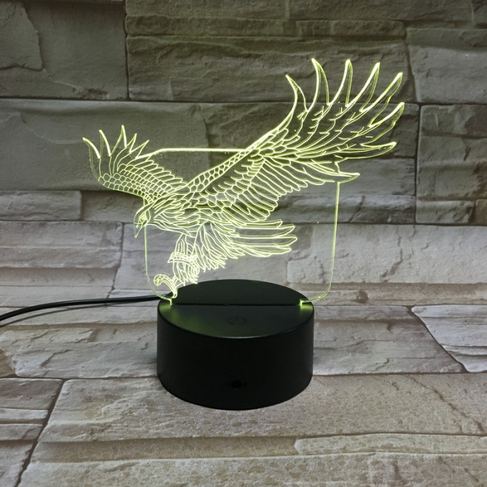 Sas 7 színű 3D led lámpa