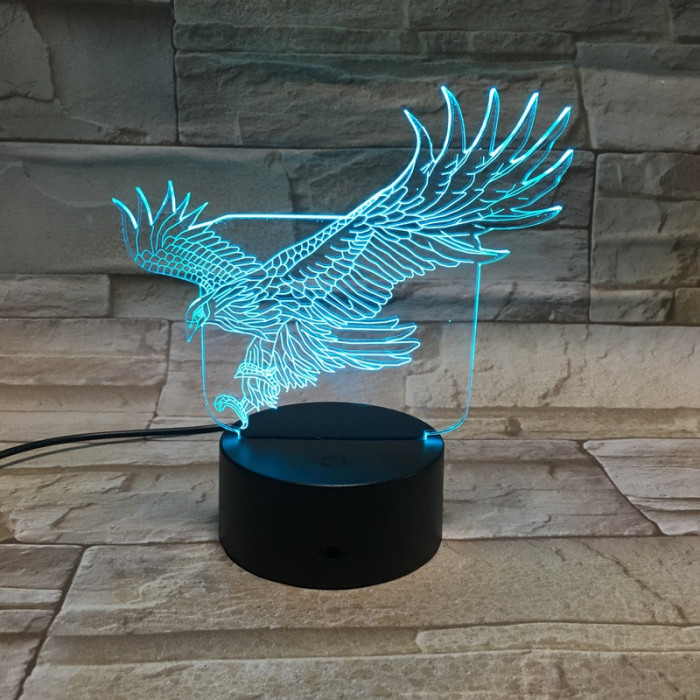 Sas 7 színű 3D led lámpa