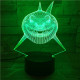 Cápa 7 színű 3D led lámpa