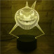 Cápa 7 színű 3D led lámpa