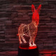 Szamár 7 színű 3D led lámpa