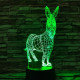 Szamár 7 színű 3D led lámpa