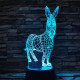 Szamár 7 színű 3D led lámpa