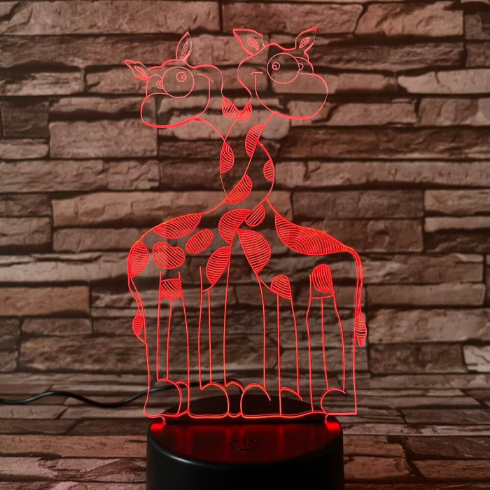 Zsiráfok 3D led lámpa