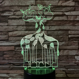 Zsiráfok 3D led lámpa