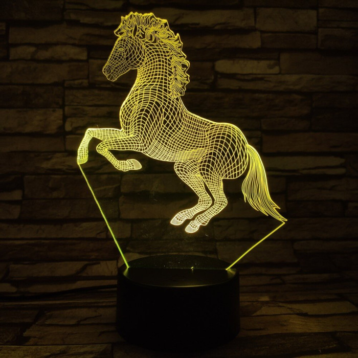 Ágaskodó Ló 3D led lámpa