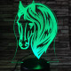 Ló fej 7 színű 3D led lámpa