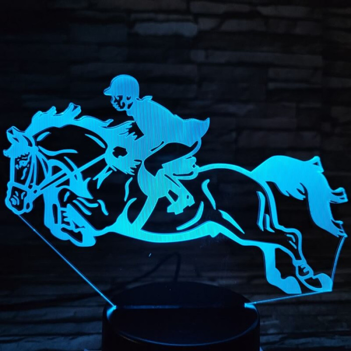 Díjugrató 7 színű 3D led lámpa