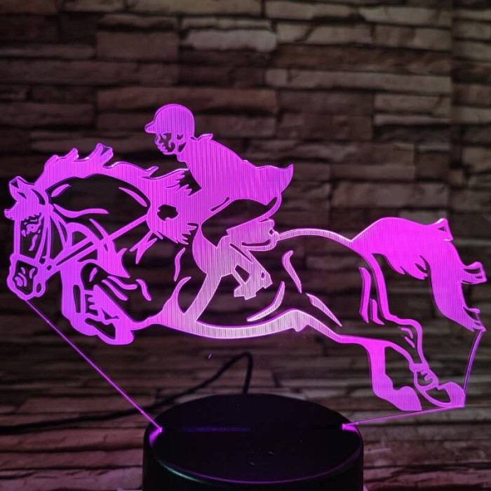 Díjugrató 7 színű 3D led lámpa