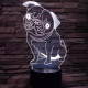 Mopsz 7 színű 3D led lámpa