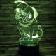Mopsz 7 színű 3D led lámpa
