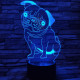 Mopsz 7 színű 3D led lámpa