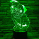 Mopsz 7 színű 3D led lámpa