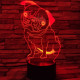 Mopsz 7 színű 3D led lámpa