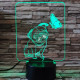Mopsz és pillangó 7 színű 3D led lámpa