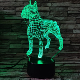 Amerikai pitpull terrier 3D led lámpa