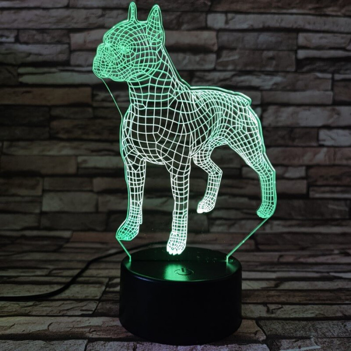 Amerikai pitpull terrier 3D led lámpa