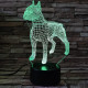 Amerikai pitpull terrier 3D led lámpa