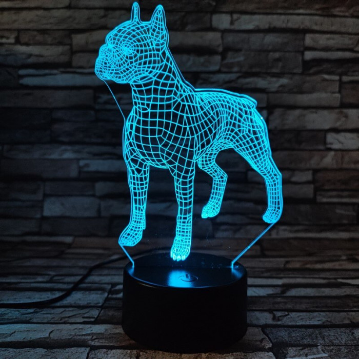 Amerikai pitpull terrier 3D led lámpa