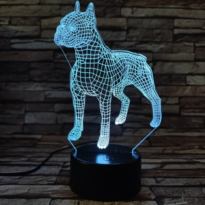 Amerikai pitpull terrier 3D led lámpa