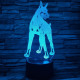 Dobermann 7 színű 3D led lámpa