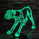 Boxer 7 színű  3D led lámpa