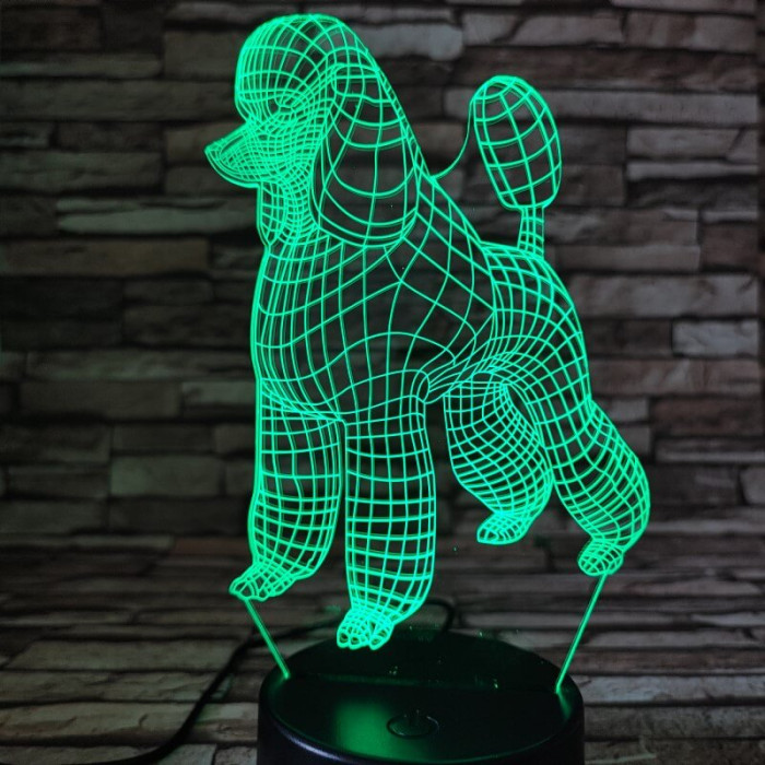 Uszkár 7 színű 3D led lámpa