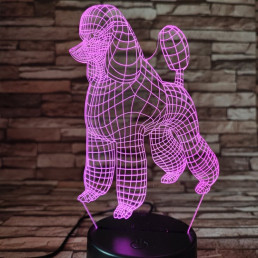 Uszkár 7 színű 3D led lámpa