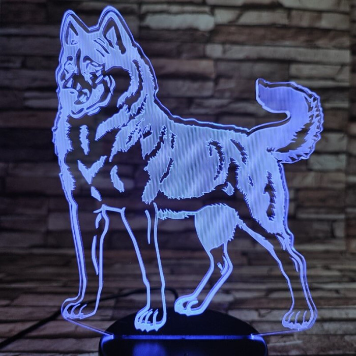 Husky 7 színű 3D led lámpa