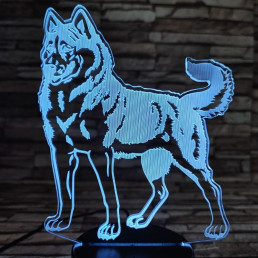 Husky 7 színű 3D led lámpa