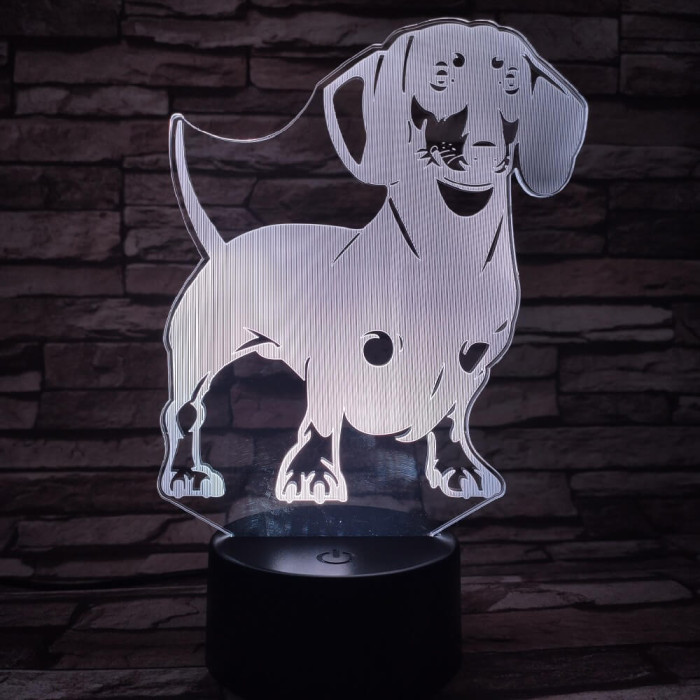 Tacskó 7 színű 3D led lámpa