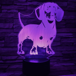 Tacskó 7 színű 3D led lámpa