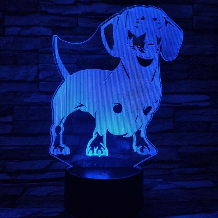 Tacskó 7 színű 3D led lámpa