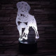Rottweiler 7 színű 3D led lámpa