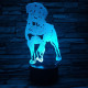 Rottweiler 7 színű 3D led lámpa