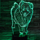 Szamojéd kutya 7 színű 3D led lámpa