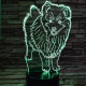 Szamojéd kutya 7 színű 3D led lámpa