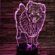 Szamojéd kutya 7 színű 3D led lámpa