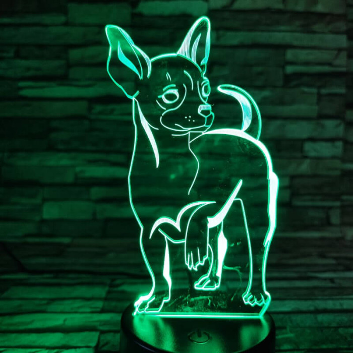 Csivava 7 színű 3D led lámpa